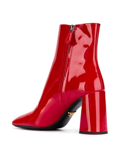 prada red patent boots|prada leather pointed toe boots.